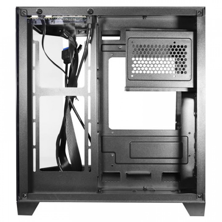Gabinete Gamer K-Mex Aquário Ângulo Micro, CG-0620, Lateral e Frontal em Vidro, Sem Fan, Preto - CG0620RH001B0X