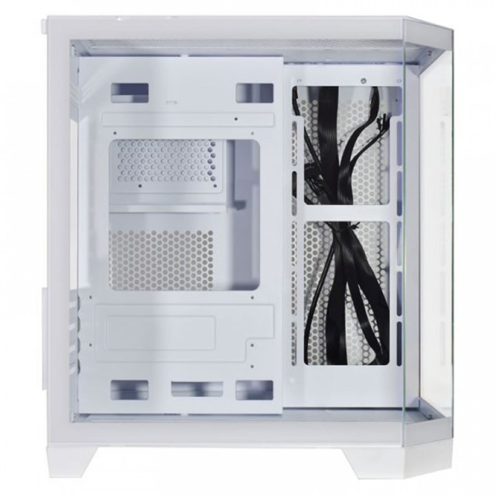 Gabinete Gamer K-Mex Aquário Ângulo Micro, CG-W620, Lateral e Frontal em Vidro, Sem Fan, Branco - CGW620RH002B0X