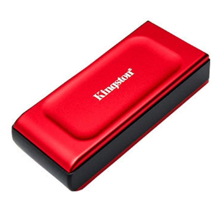 SSD Externo Portátil Kingston XS1000, 1TB, USB 3.2, Leitura: 1050MB/s e Gravação: 1000MB/s, Vermelho - SXS1000R