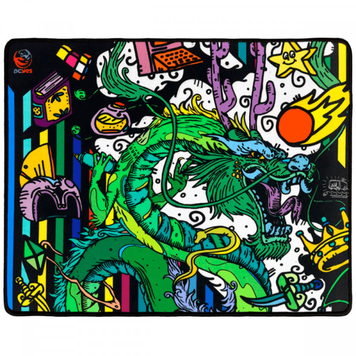 Mousepad Gamer PCYES Ancient Dragon Medium, Estilo Speed, 500x400mm - PMA50X40