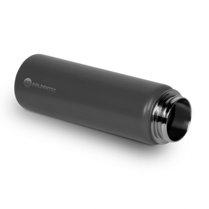 Garrafa Térmica Goldentec GT Colors 3 Inox 750ml, Com Tampa, Bico e Base Emborrachado, Cinza - 60007