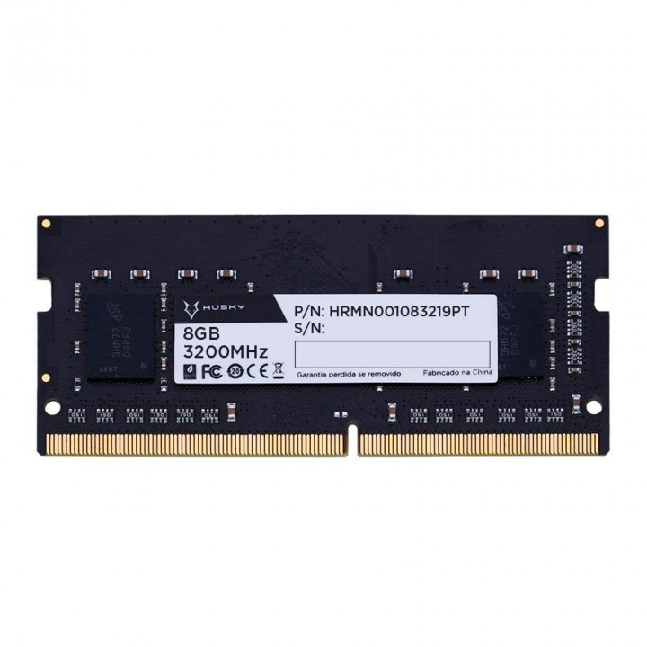 Memória Para Notebook Husky, 8GB, 3200MHz, DDR4, CL19, Preto - HRMN001083219PT
