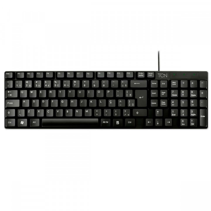 Teclado TCN, USB 2.0, ABNT2, Slim, Preto - TCN950