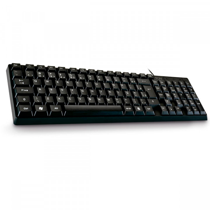 Teclado TCN, USB 2.0, ABNT2, Slim, Preto - TCN950