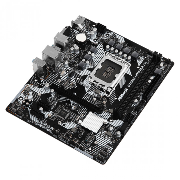 Placa Mãe ASRock B760M-HDV/M.2 D4, Chipset B760, Intel LGA 1700, mATX, DDR4 - 90-MXBL40-A0UAYZ