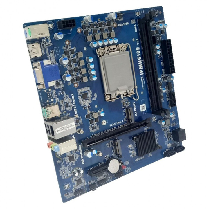 Placa Mãe Pcware IPMH610E, Chipset H610, Intel LGA 1700, DDR4, mATX, HDMI/VGA, OEM
