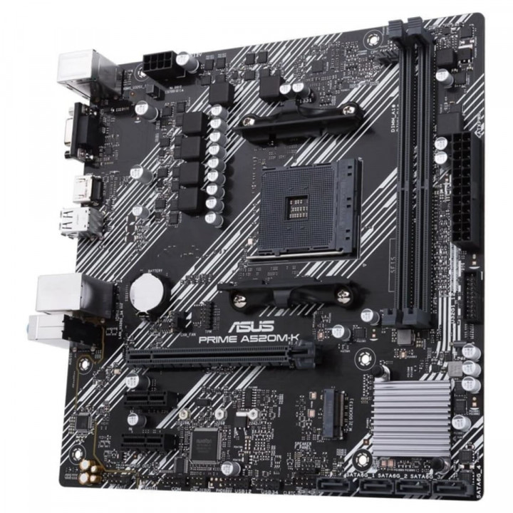 Placa Mãe ASUS Prime A520M-K, Chipset A520, AMD AM4, mATX, DDR4,VGA/HDMI - 90MB1500-M0EAY0
