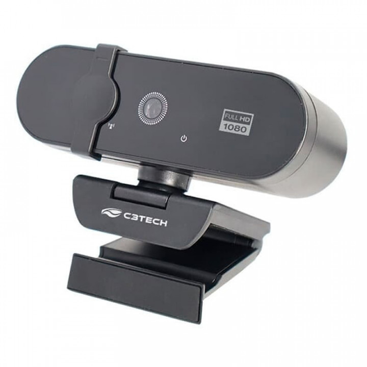 Webcam C3Tech, Full HD 1080P, Preto - WB-150BK