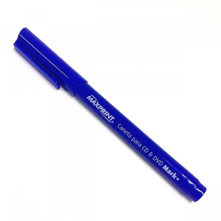 Caneta Permanente Para CD/DVD Maxprint, UND, Mark, 1.0mm, Azul - 708972
