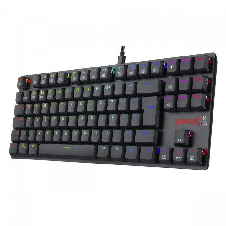 Teclado Mecânico Gamer Redragon APS Pro, Wireless, Bluetooth, RGB, Switch Brown, ABNT2, Preto - K607P-KBS (PT-BROWN)
