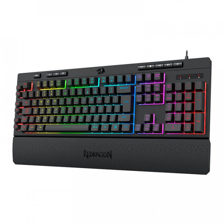 Teclado Gamer Redragon Shiva, RGB, Membrana, ABNT2, Preto - K512RGB V2