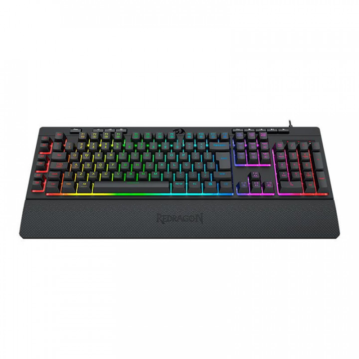 Teclado Gamer Redragon Shiva, RGB, Membrana, ABNT2, Preto - K512RGB V2