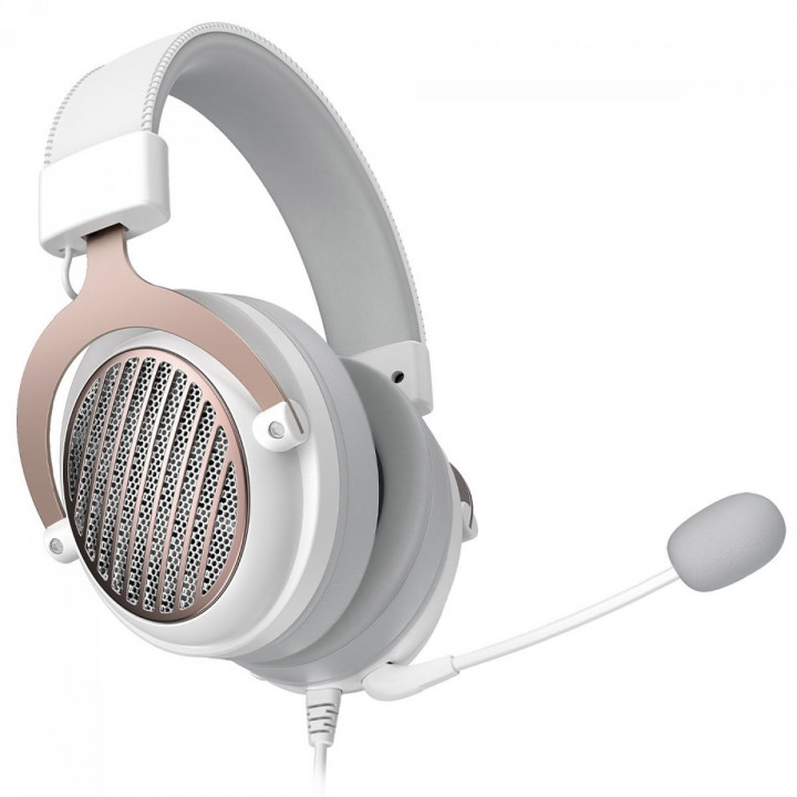 Headset Gamer Redragon Luna White, 3.5mm, USB, Drivers de 53mm, Open Back, Branco - H540W