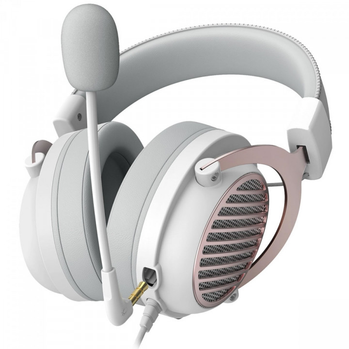 Headset Gamer Redragon Luna White, 3.5mm, USB, Drivers de 53mm, Open Back, Branco - H540W
