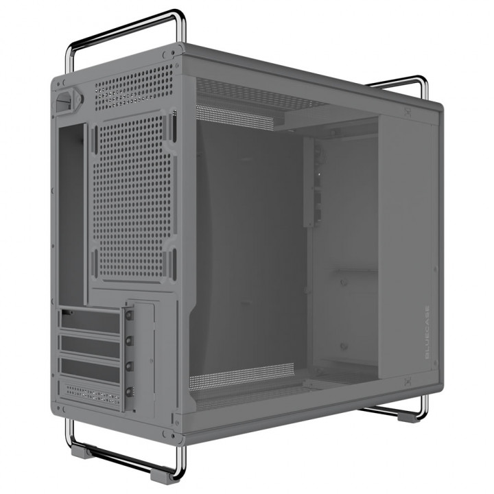 Gabinete Gamer Bluecase Tiny, mATX, Lateral Vidro, USB 3.0, Sem Fan, Sem Fonte, Cinza - BG-056G