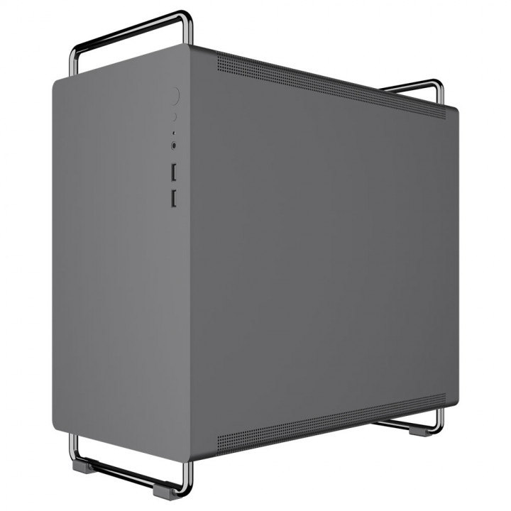 Gabinete Gamer Bluecase Tiny, mATX, Lateral Vidro, USB 3.0, Sem Fan, Sem Fonte, Cinza - BG-056G