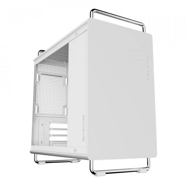 Gabinete Gamer Bluecase Tiny, mATX, Lateral Vidro, USB 3.0, Sem Fan, Sem Fonte, Branco - BG-056W