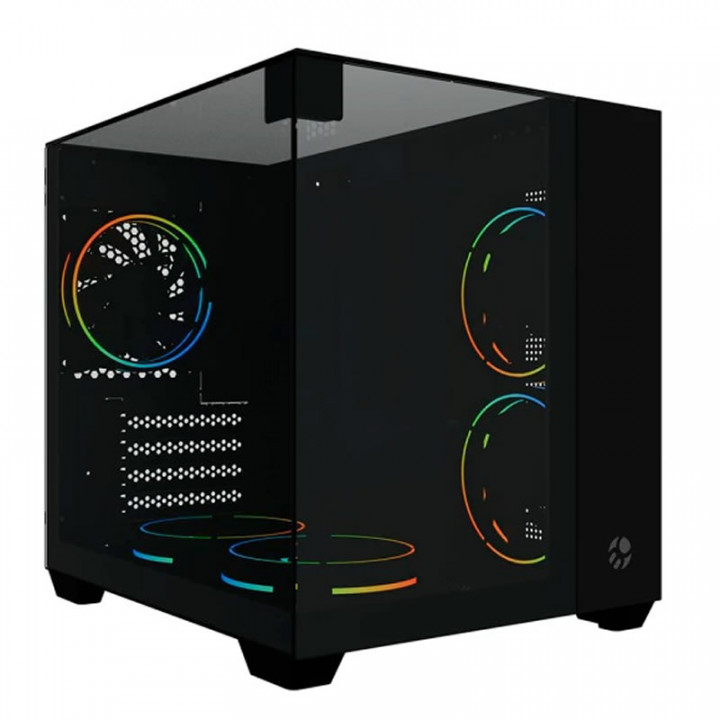 ☆きき☆　558P（BK)・（BE)・393（OR）・547（MK） Gabinete Gamer Bluecase Tokyo, mATX, Lateral Vidro, USB 3.0, Sem