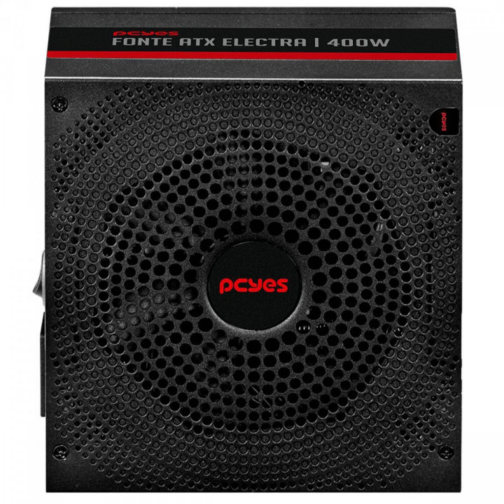 Fonte PCYes, 400W, Electra, PFC Ativo, Preto - ELEC400W