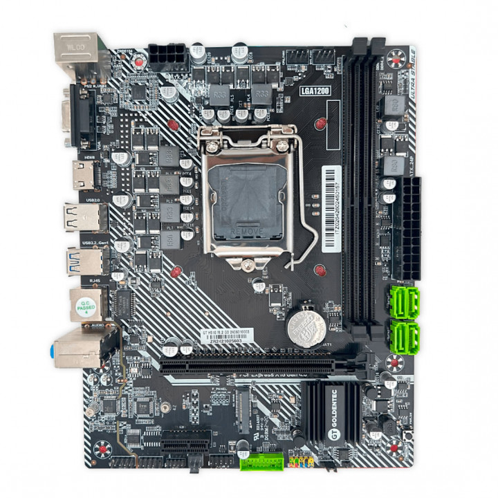 Placa Mãe Goldentec GT H510 M.2, Chipset H510, Intel LGA 1200, mATX, DDR4, USB 3.0, VGA DVI HDMI - GT H510 M.2