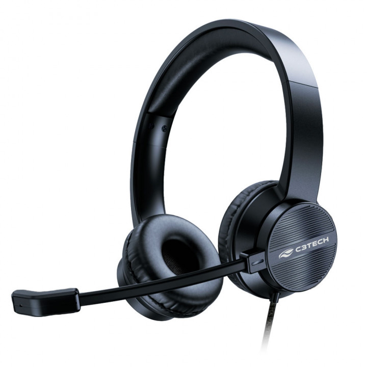 Fone Com Microfone C3Tech, USB, Preto - PH-380BK