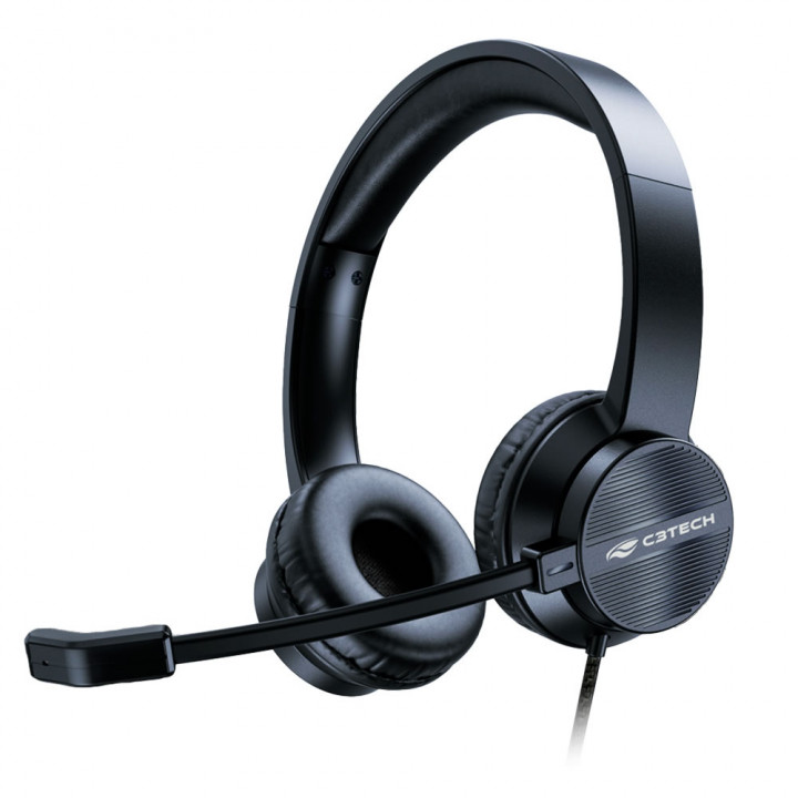 Fone Com Microfone C3Tech, USB, Preto - PH-380BK