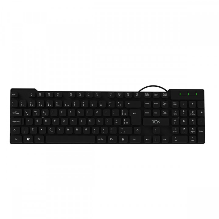Teclado TCN, USB 2.0, ABNT2, Slim, Preto - TCN950 2