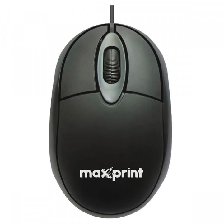 Mouse Maxprint MO1000 Essential, 3 Botões, 1200DPI, USB, Preto - 60000164