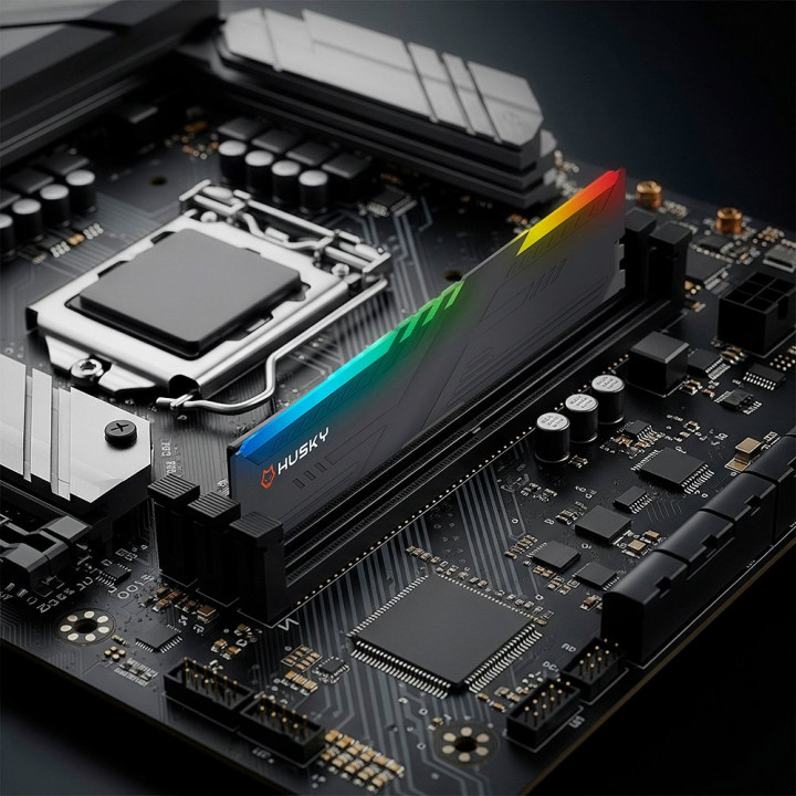 Memória Husky Impulse, RGB, 16GB, 3200MHz, DDR4, CL16, Preto - HRM001163216RGB
