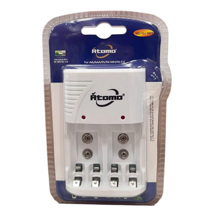 Carregador de Pilhas Átomo, Branco - MO-DC214 MO-GJ-W01