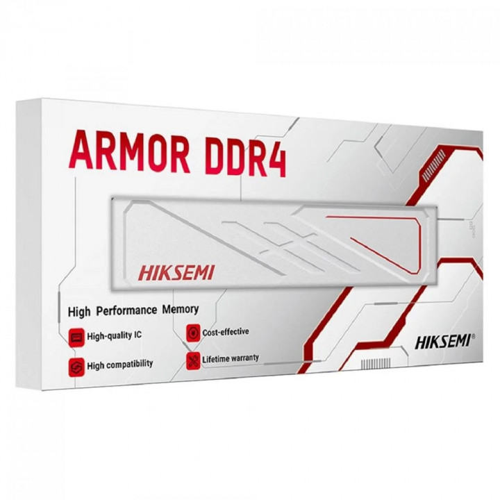 Memória HikSemi Armor, 8GB, 3200MHz, DDR4, CL18, Branco - HSC408U32E2 8G