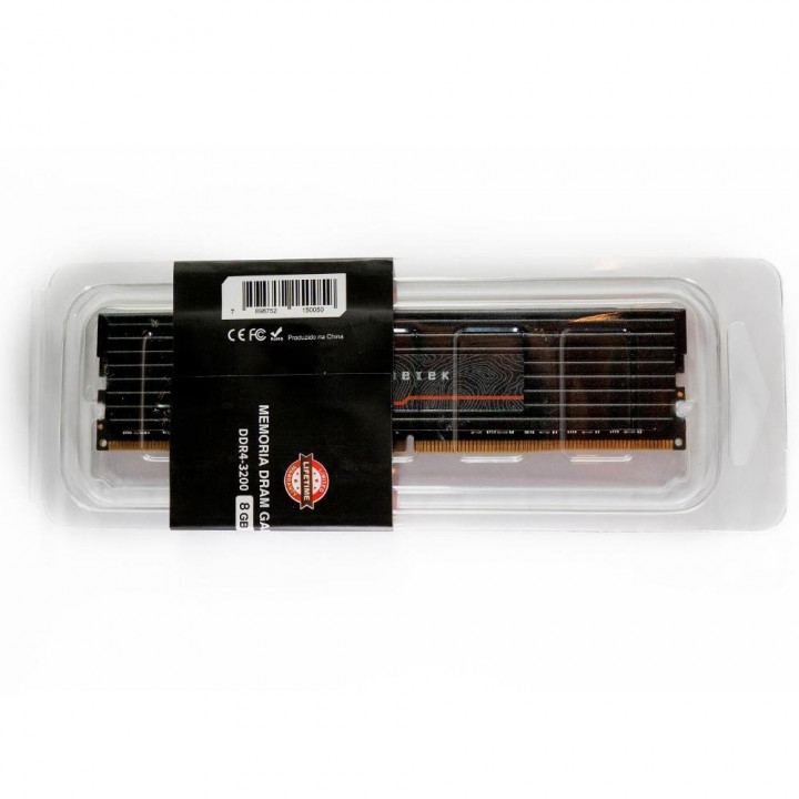 Memória Primetek, 8GB, 3200MHz, DDR4, CL22, Preto - MPK600/8GB
