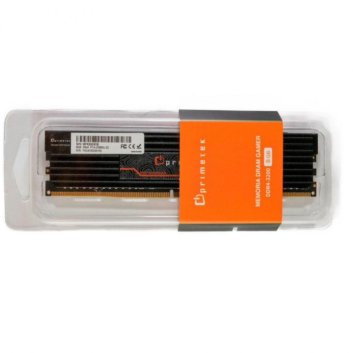 Memória Primetek, 8GB, 3200MHz, DDR4, CL22, Preto - MPK600/8GB