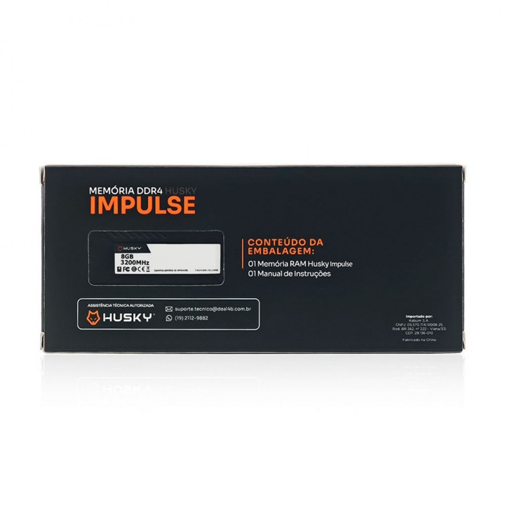 Memória Husky Impulse, 8GB, 3200MHz, DDR4, CL22, Preto - HRM001083222PT