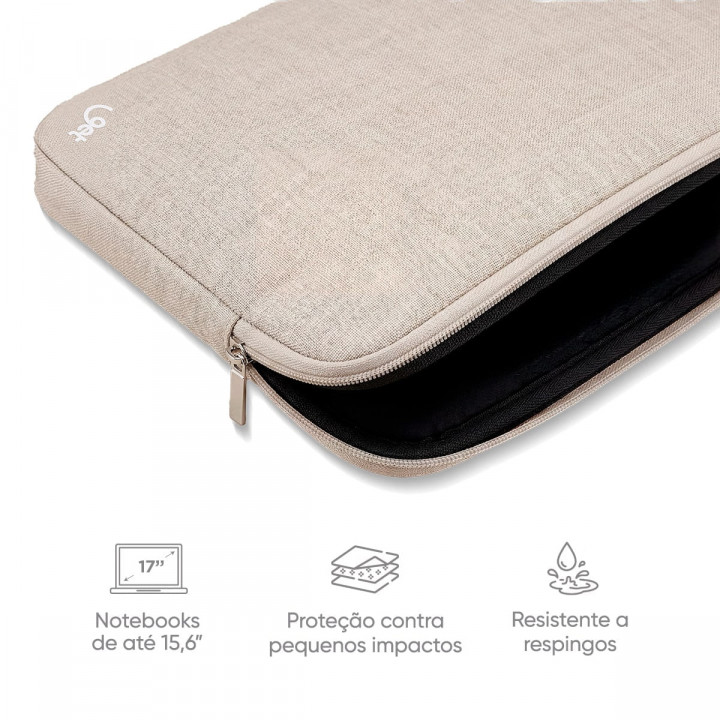 Case Para Notebook até 15.6" Get Linho, Branco - 73534