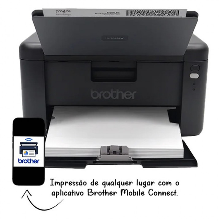 Impressora Brother Laser Monocromática, Com Wi-fi, 220V, Preto - HL-L1232WV