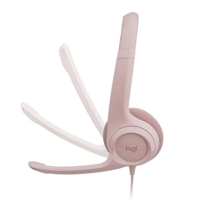 Headset Logitech H390, USB, Rosa - 981-001280