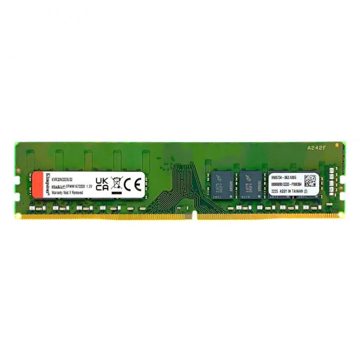 Memória Kingston, 32GB, 3200MHz, DDR4, CL22 - KVR32N22S8/32