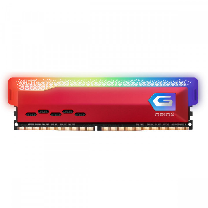 Memória Geil Orion RGB, 8GB, 3000MHz, DDR4, Vermelho - GAOSR48GB3000C16ASC