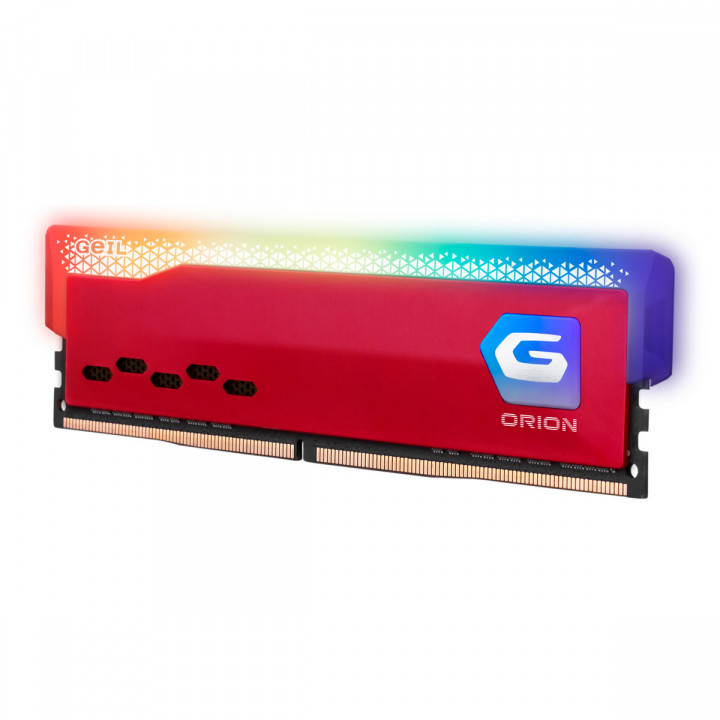 Memória Geil Orion RGB, 8GB, 3000MHz, DDR4, Vermelho - GAOSR48GB3000C16ASC