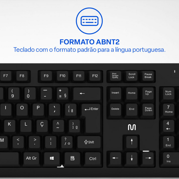 Teclado Multilaser, USB, TF600, Básico, Slim, Preto - TC600