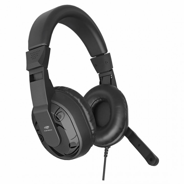 Fone Com Microfone Headset C3 Tech, USB, Preto - PH-300BK