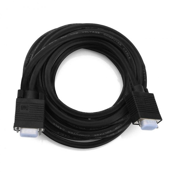 Cabo VGA 5 Metros PlusCable, Com Filtro, Preto - PC-MON5002