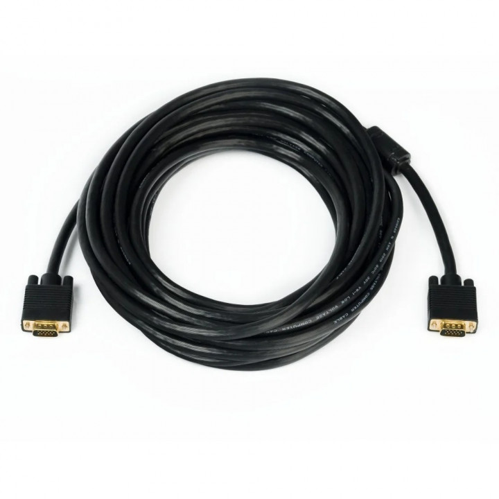 Cabo VGA 15 Metros PlusCable, Com Filtro, Preto - PC-MON15001