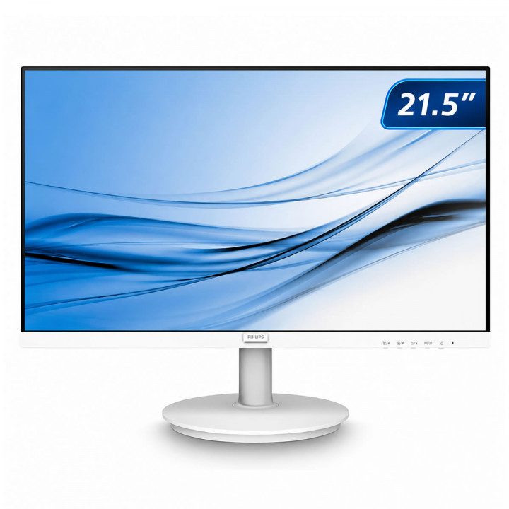 Monitor Gamer 21.5" Philips, FHD, 1ms, 120Hz, VESA, HDMI, VGA, Branco - 221V8LBW3