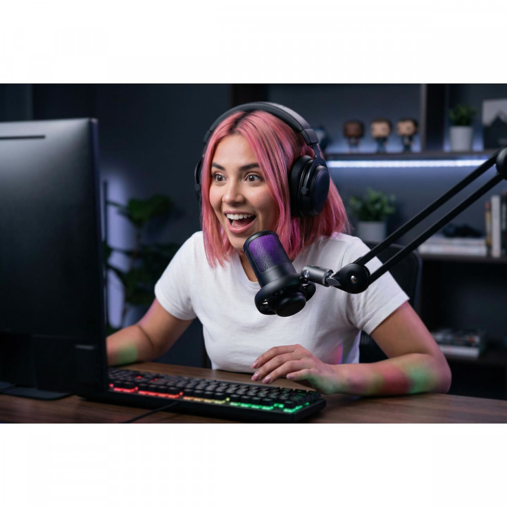 Microfone Gamer De Mesa Fortrek MIC10, USB, Preto - 86960