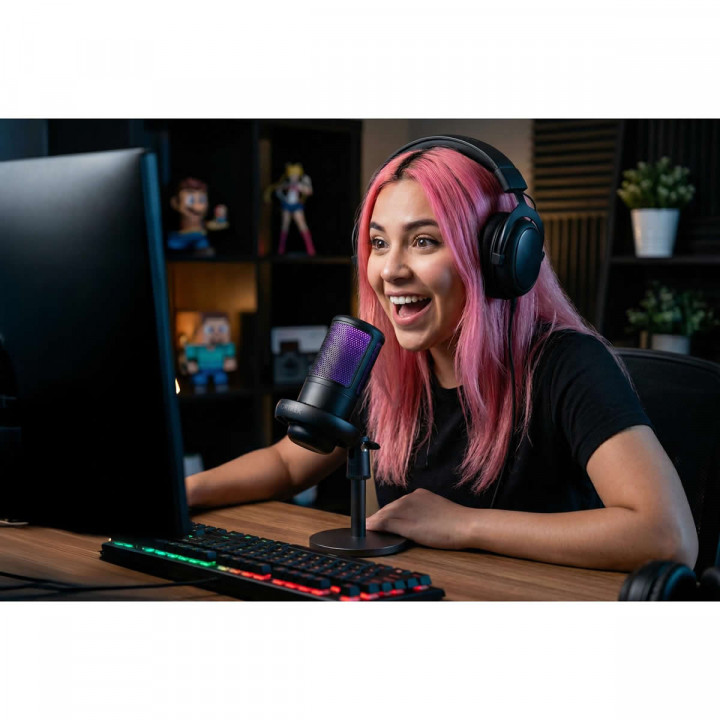 Microfone Gamer De Mesa Fortrek MIC10, USB, Preto - 86960