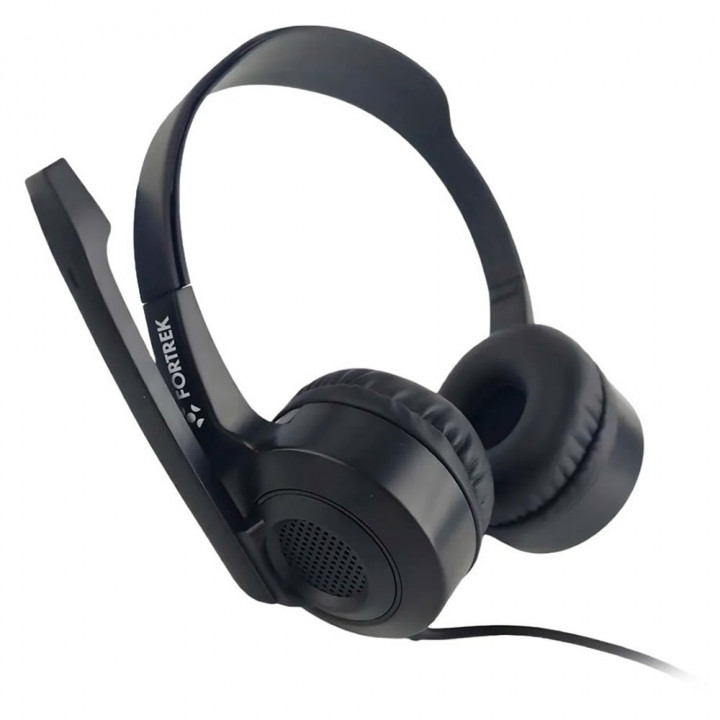 Headset Fortrek Office HBS102, USB, Com Microfone, Preto - 86949