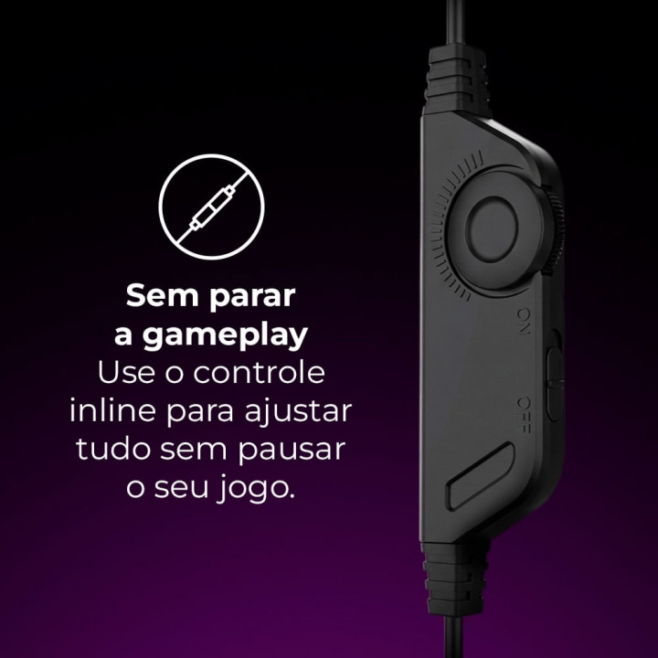 Headset Gamer Multilaser Mizar, P2, USB, Preto - PH705