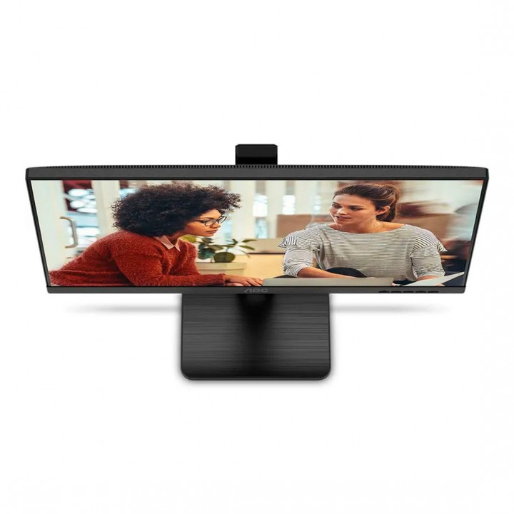 Monitor Pivot 23,8” LED AOC, Widescreen 100Mhz, USB, Vesa, Com Ajuste De Altura, VGA, HDMI, DP, Preto - 24E3UF